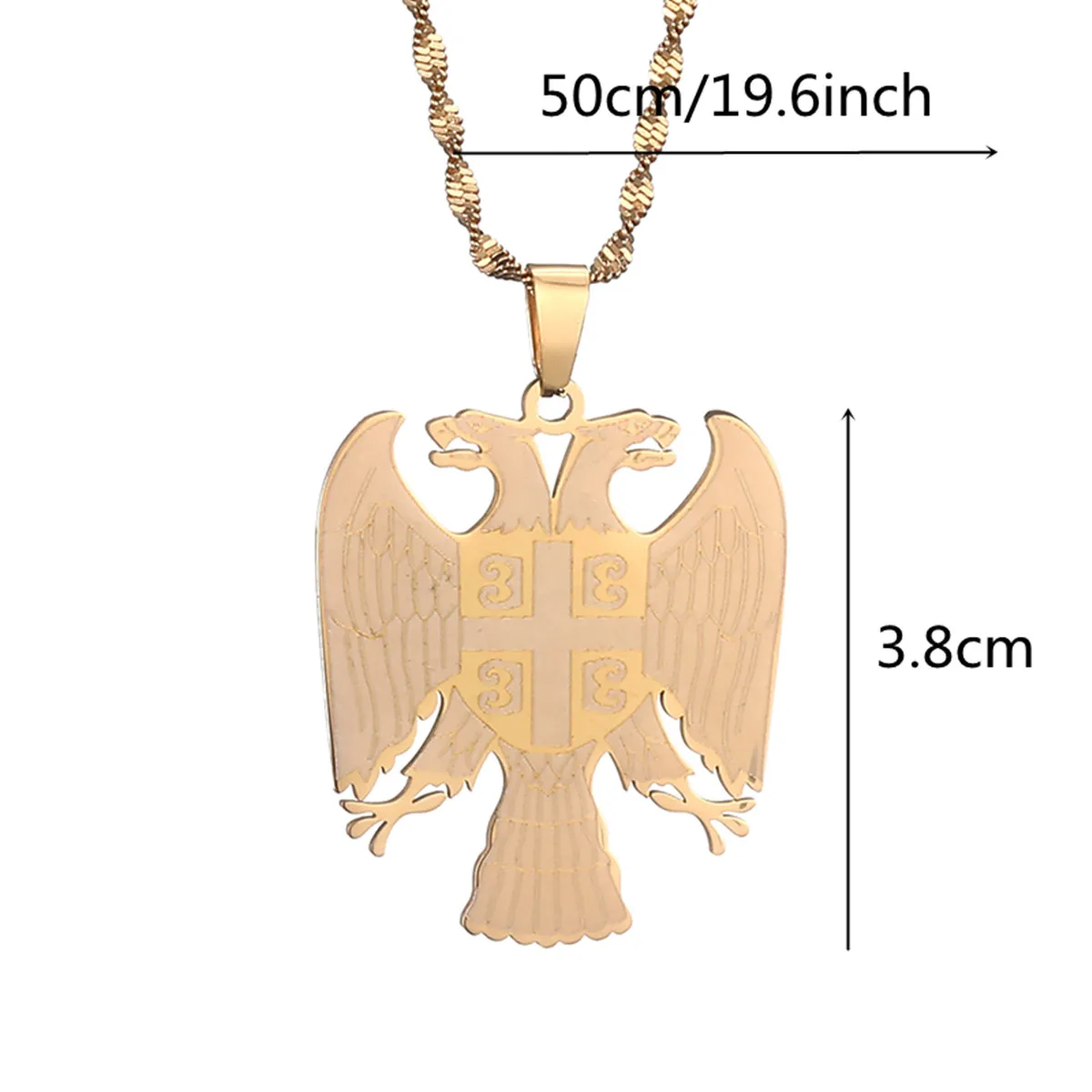 Republic of Serbia Eagle Pendant Necklaces for Women Srbija Jewelry Serbian