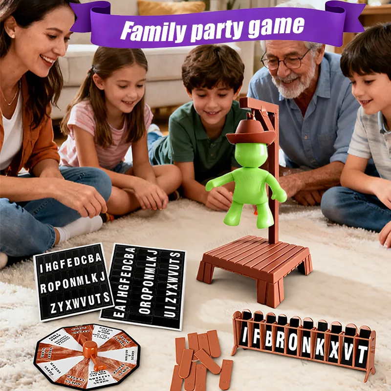 Cowboy Magnetic Hangman Board Games Mystery Guessing Word Before Hank Falls Hanging with Doll Travel Table Game