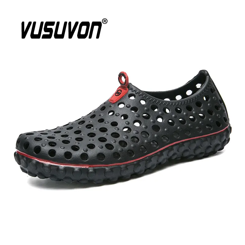 New Men Summer Hollow Out Breathable Beach Sandals Casual Outdoor Slippers Black Water Sandals Light Male 2022 Fashion