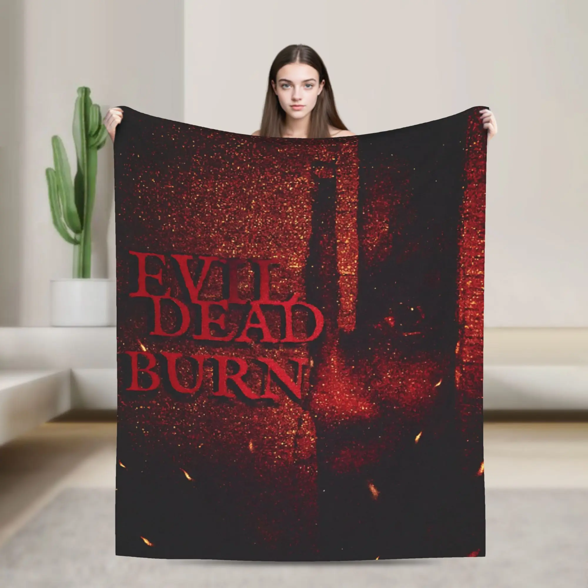 Evil Dead Burn Throw Blanket for Couch  Fuzzy Soft Plush Blanket 50x60 Inch Multi-size Bedspread for All Seasons