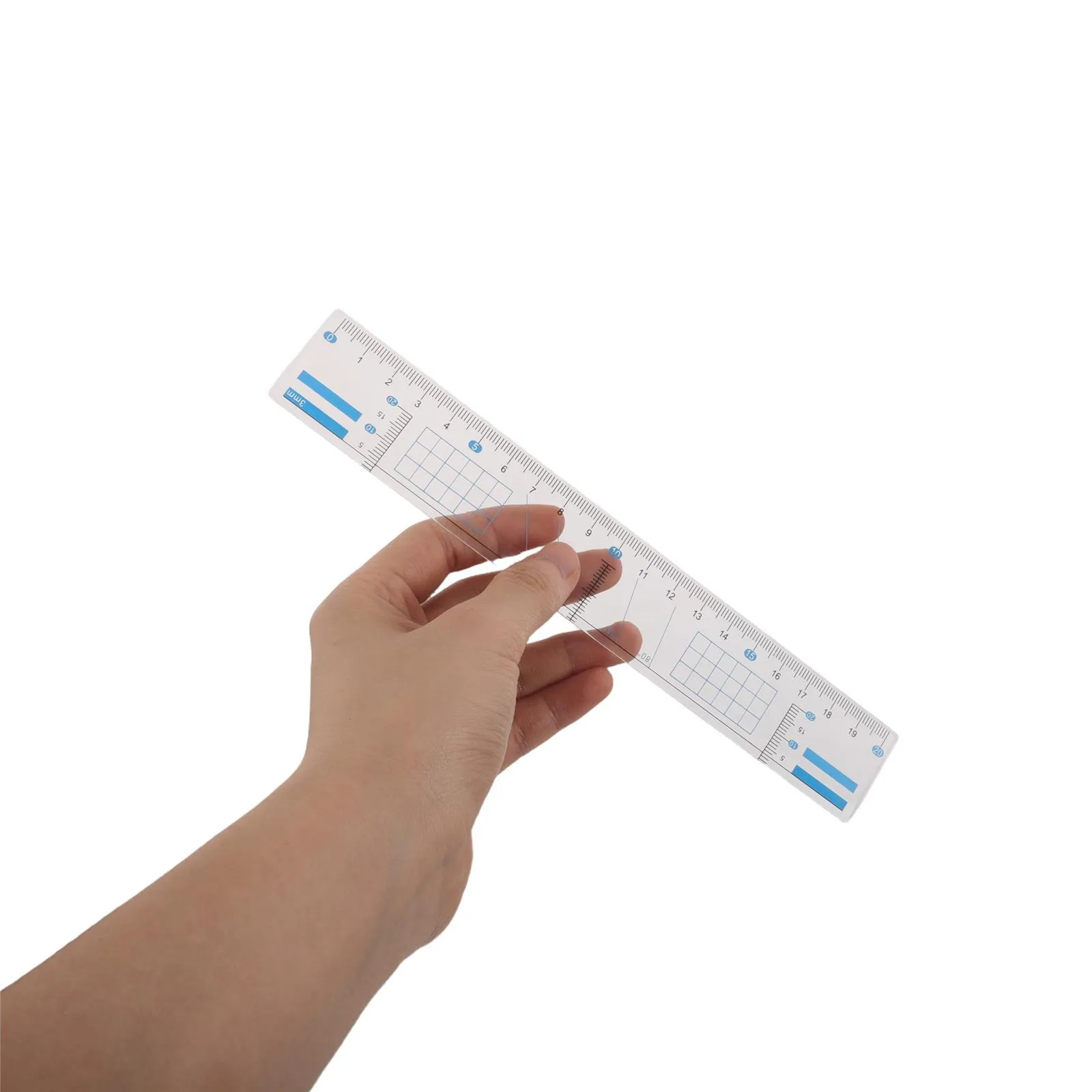 1Set Parallel Line Drawing Ruler Clear Plastic Grid Ruler Multifunction Drafting Tool for School Teachers Students Essay