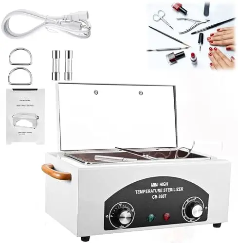 

Автоклав-стерилизатор высокотемпературный 1.5 л, 110 В для инструментов для маникюра и косметологии