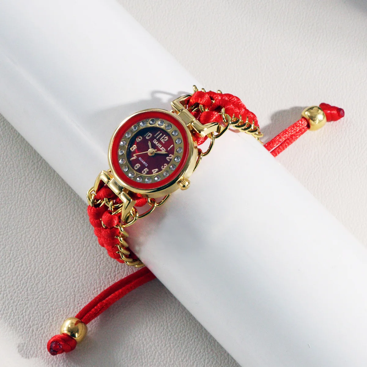 10 шт./лот, модные женские часы, вязаная веревка, цепочка с обмоткой, аналоговые кварцевые наручные часы, простые женские повседневные часы, подарок