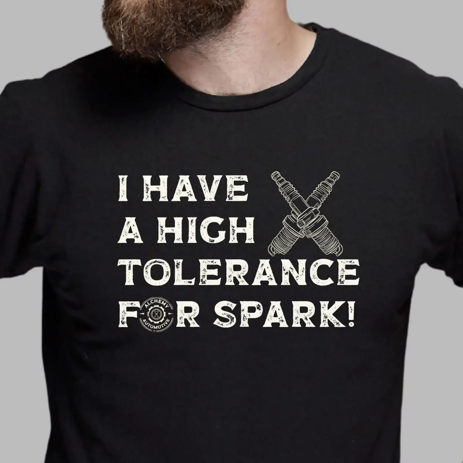 Funny Spark Plug T Shirt Car Enthusiast Mechanic High Tolerance for Auto Repair  vintage Washed streetwear homme graphic Soft