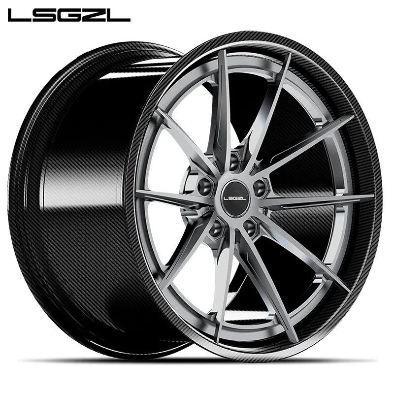 LSGZL 2022 Best-selling Car Rim19 19 20 21 inch Carbon fibre wheel hub 5 Holes for Involving cars