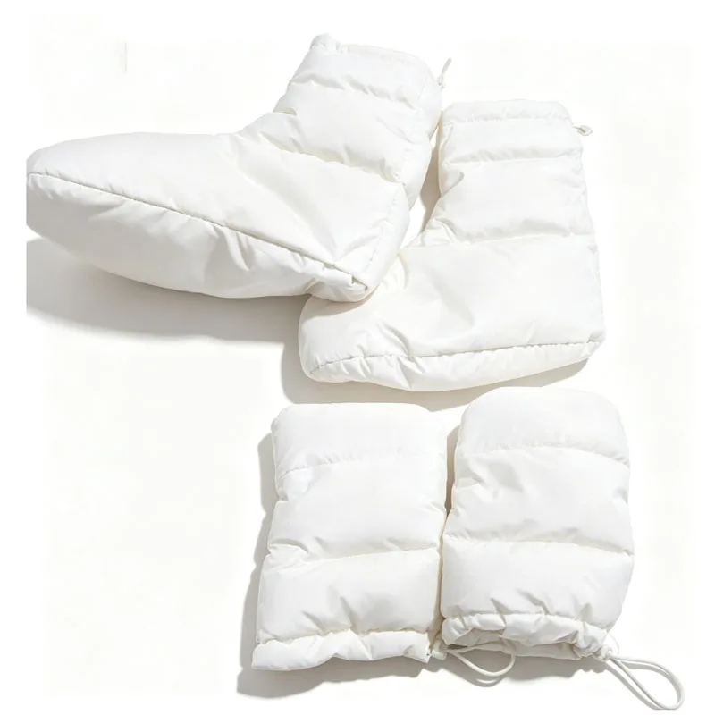 Waterproof Down Adult Foot Covers Gloves Mid Top Soft Booties Adjustable ABDL Mittens Socks Wrap Warm Cozy Accessories