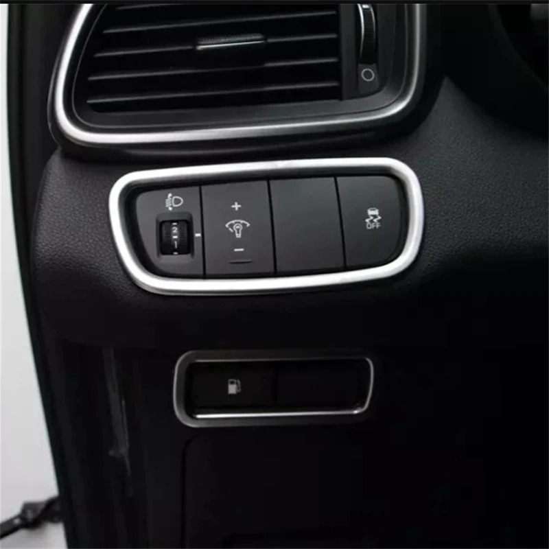 WELKINRY For Kia Sorento Prime UM 3rd Gen 2015-2020 Car Console Head Lamp Light Oil Tank Lid Rear Box Gate Opening Switch Trim