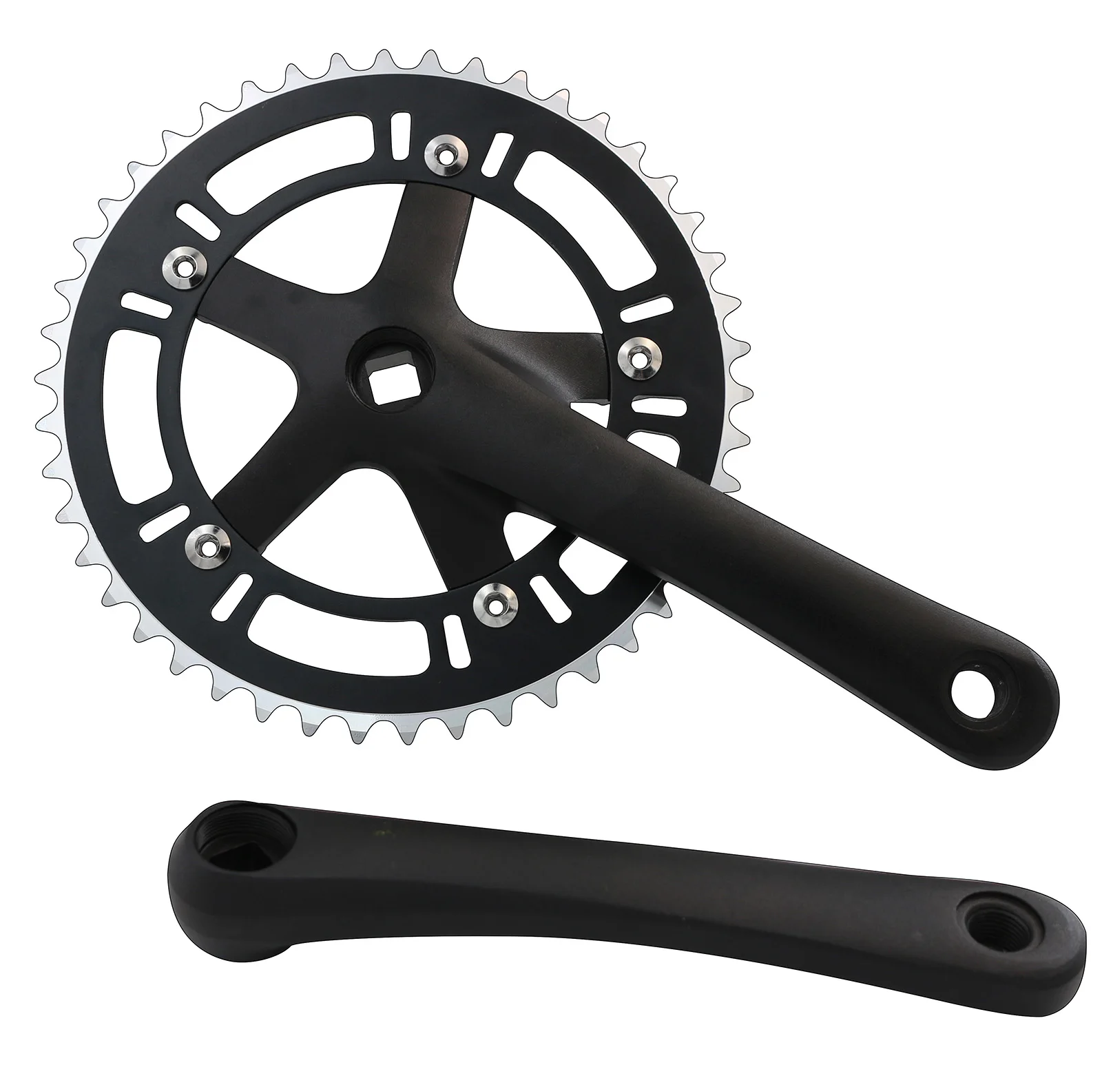 WEERAS Fixed Gear Bicycle Crankset Single Speed 49T 144BCD 170mm Upgraded Material, Fully CNC Grinding