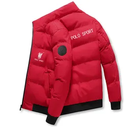 2024 inverno nuovi uomini caldi Parka giacche stampa casual marca outwear cappotti colletto alla coreana maschile frangivento piumino imbottito in cotone