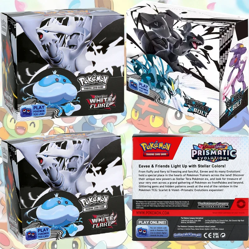 

Коллекционная карта магазина аниме Pokemon, 360 шт., Zekrom Reshiram, коробка-усилитель Pokemon, серия «Меч и щит», флэш-карта с покемонами