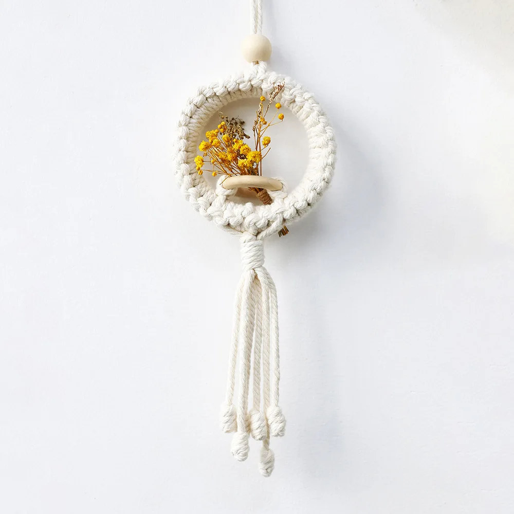 

Air Plant Holder Macrame Wall Hanging Boho Decor Flower Pot Farmhouse Garden Pots Planters Bedrrom Balkon Decoration Gift