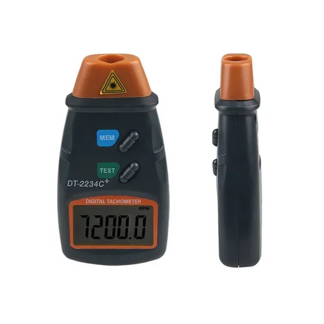 DT-2234C+ Digital Tachometer Engine Tachometer Non-Contact Tach Tool Handheld Laser Photo Tachometer Speed Gauge