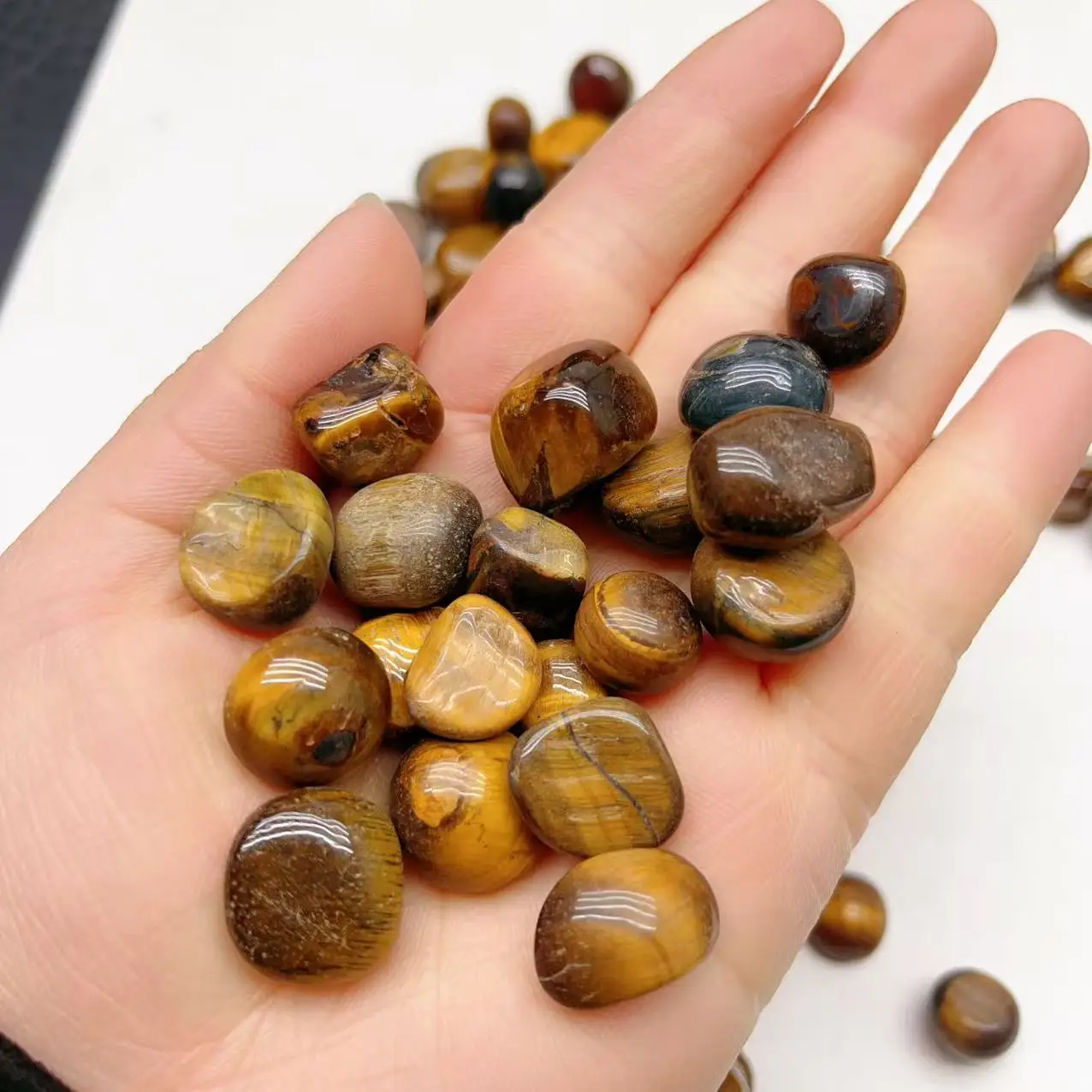 Wholesale  Natural Yellow Tiger Eye Stone Crystal Polished Gravel Specimen Quartz Crystals Natural Stones