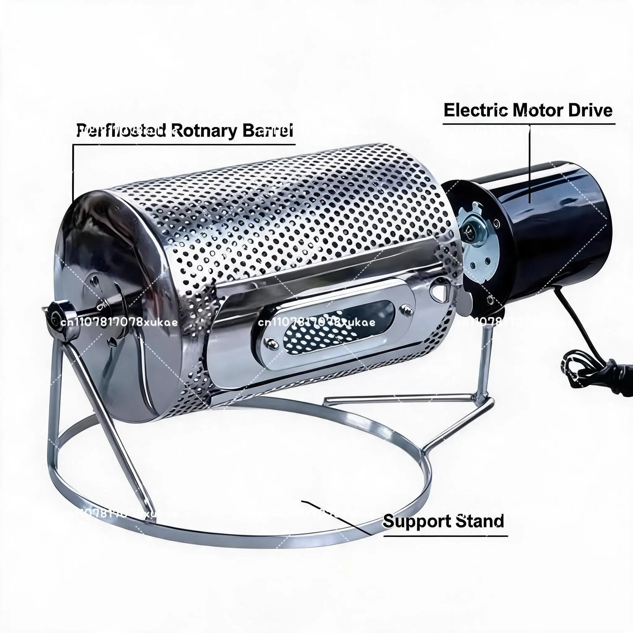 AC 110V/220V Electric Coffee Roaster Stainless Steel Coffee Bean Roast Machine Popcorn Nuts Grains Beans Baking Rotation 40W