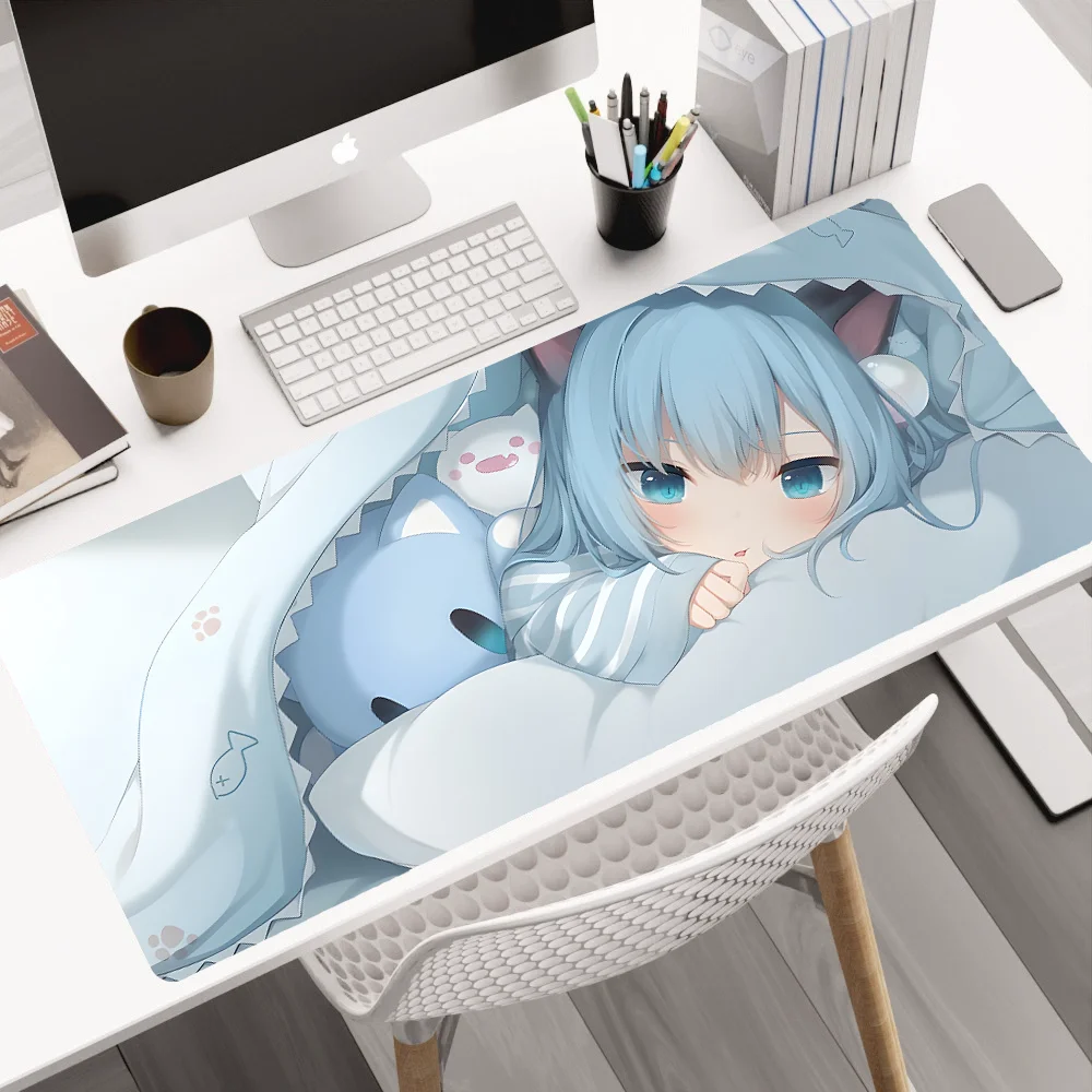 

Oversized mouse pad game Cute girl anime mat desk pad Computer keyboard wrist pad Mouse mat desk accessories for pc 400x900x3mm