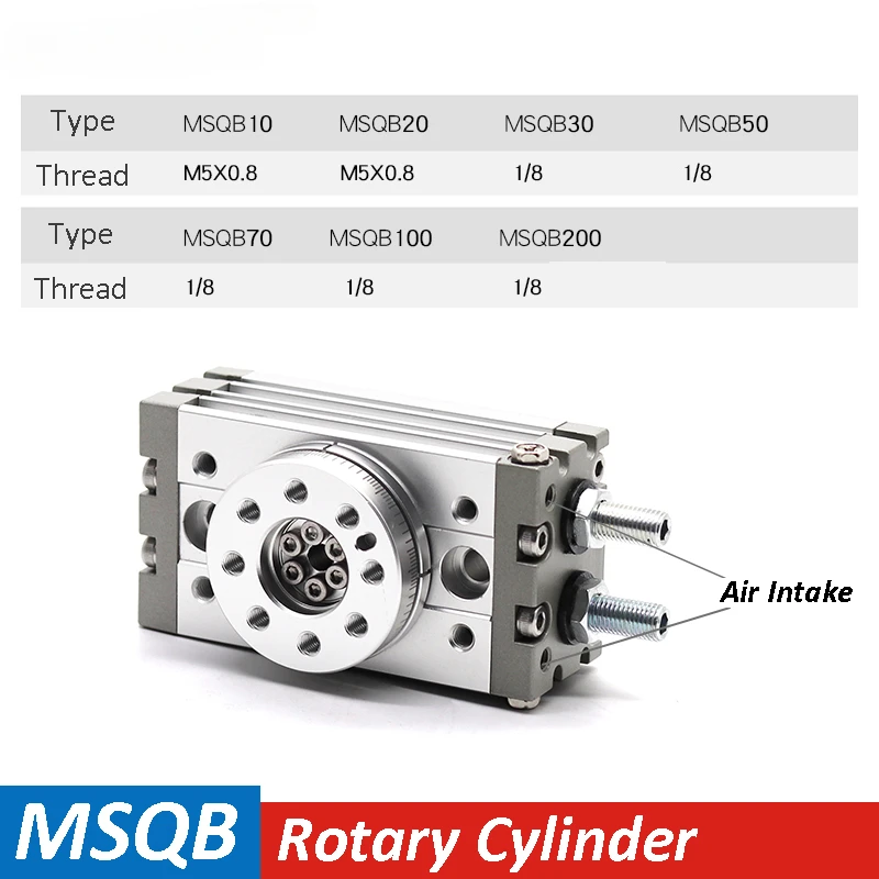 Imagem -02 - Cilindro Rotativo Pneumático Ajustável Smc Msqb 0190 Graus Msqb10a Msqb20a Msqb30a Msqb50a Msqb20r Msqb30r