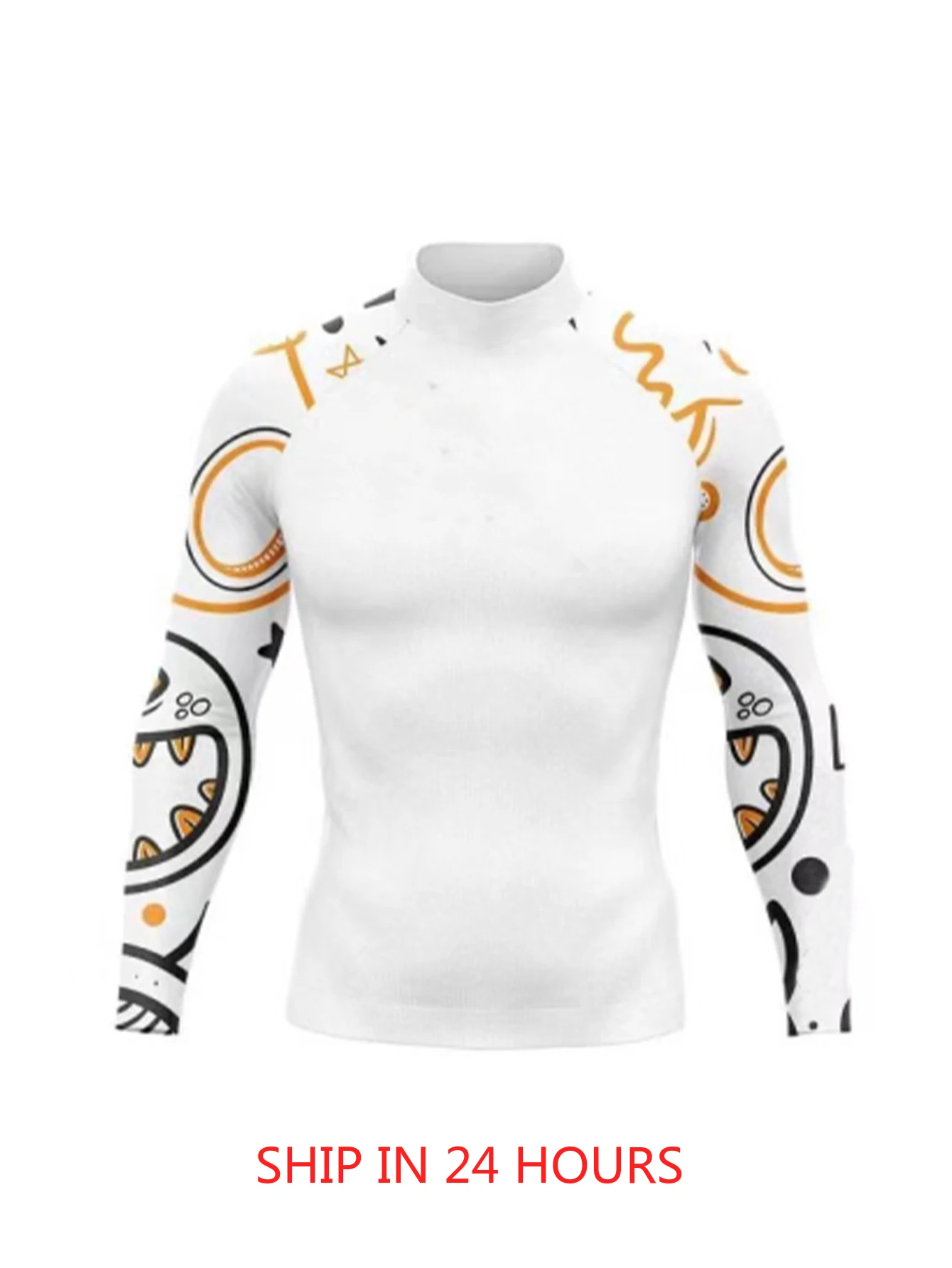 Men's Long Sleeve Surfing Shirt Rashguard Sun Protection Basic Surfing Suit Swimwear Diving Gym Clothes for Watersports