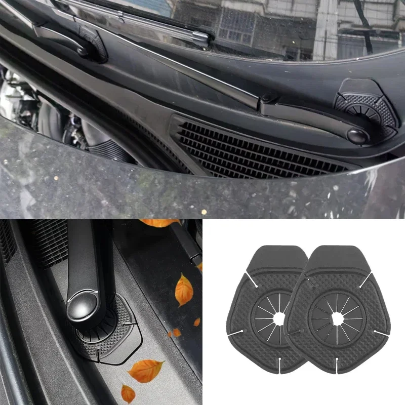 2Pcs Silicone Wiper Arm Hole Protective Cover, Windshield Dustproof Pad For Hyundai KIA Genesis Volvo Peugeot Renault Skoda