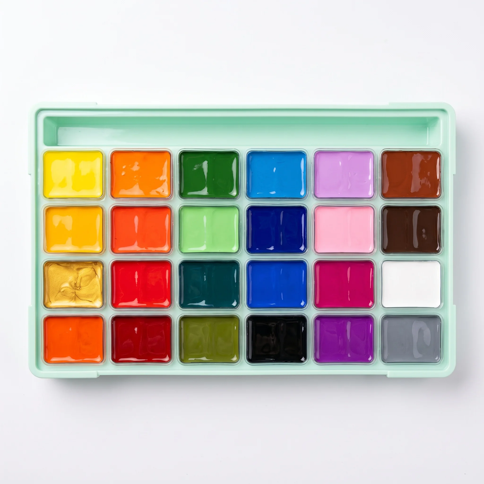 24 Colors 30ml Jelly Gouache Paint Set Rich Coverage Easy Clean Pigment for Art Exam Student Sketch Drawing DIY Painting Art