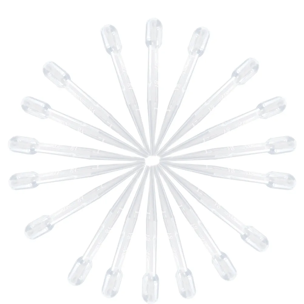 

100Pcs 3Ml Graduated Plastic Transfer Pipettes Disposable Serological Pipette for Essential Oils Cosmetics Fragrance Mixing