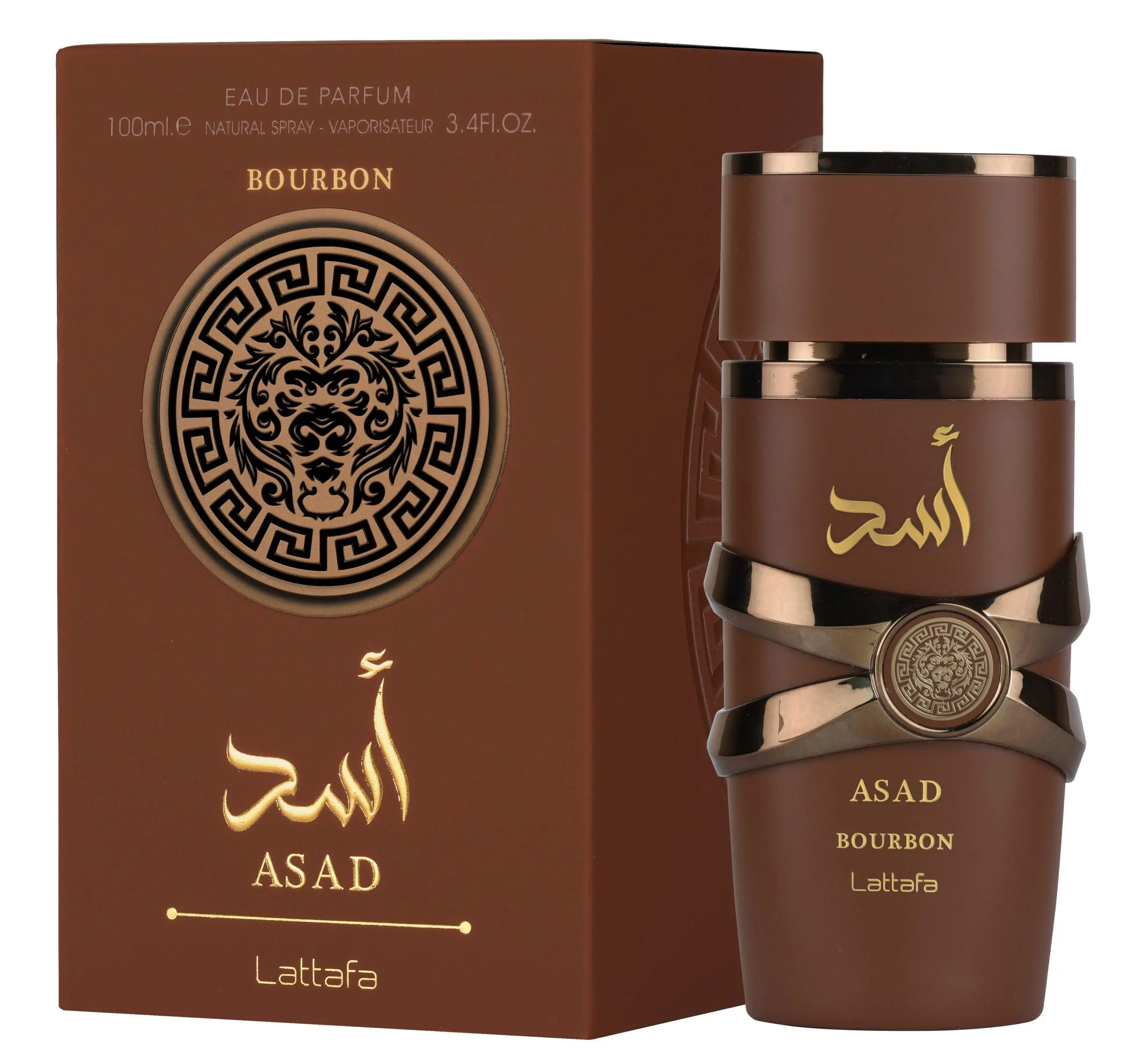 Perfume Original Lattafa Asad Bourbon para Unissex Eau De Parfum Spray 100ml, Perfume de Marca Luxuosa, Perfume de Alta Qualidade, Chocolate de Dubai