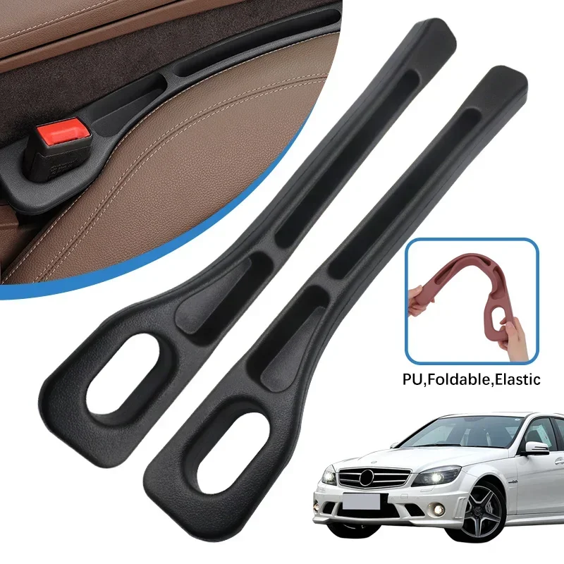 2PCS For Mercedes Benz C Class W204 W205 W203 C180 Car Seat Gap Filling Plug Cushion Side Seam Leak Proof Strip Auto Accessories