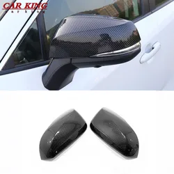 For Toyota Alphard VELLFIRE 30 2016-2020 Carbon Fibwer Color Side Wing Rearview Door Mirror Cover Car Styling Accessories 2pcs