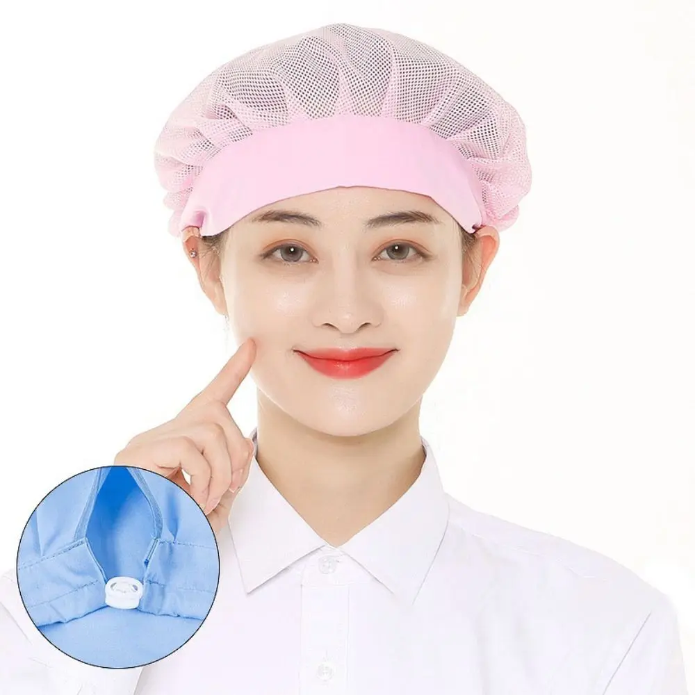 Chic Hair Nets Work Hat Mesh Work Wear Chef Hat Breathable Smoke-proof Dust Cooking Hygienic Cap Hotel Restaurants