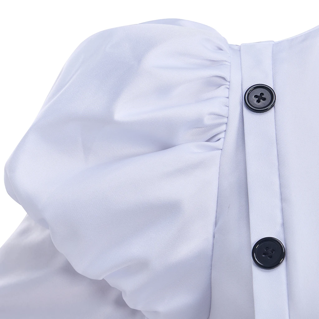 

Steam Powered Giraffe Cosplay Costume White Dress with Stockings Halloween Party Outfits