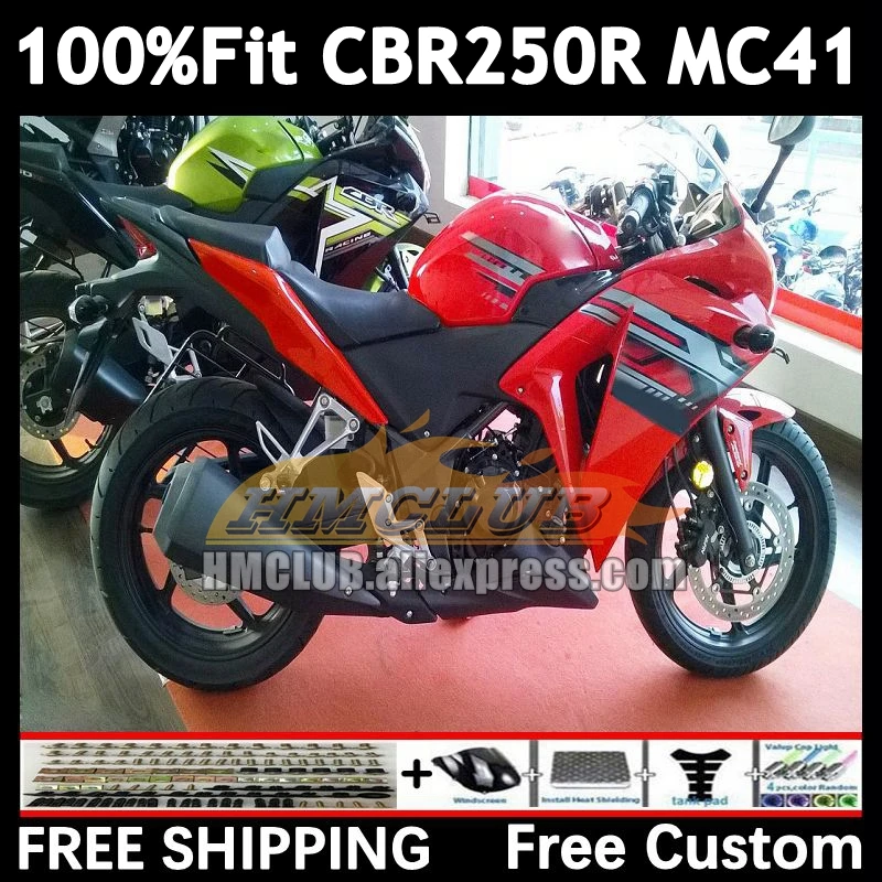 Injection For HONDA CBR250 R CBR250R MC41 11 12 13 14 15 black red 100No.14 CBR 250R 250 R 2011 2012 2013 2014 2015 Fairings