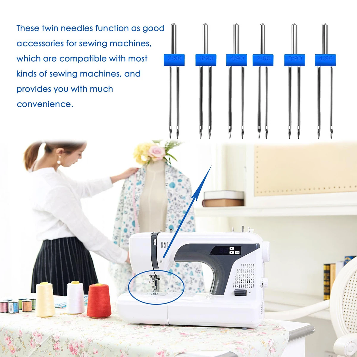 3 Größen Doppelnadeln für Nähm – Twin Needle Stretch Bewertung und Preis