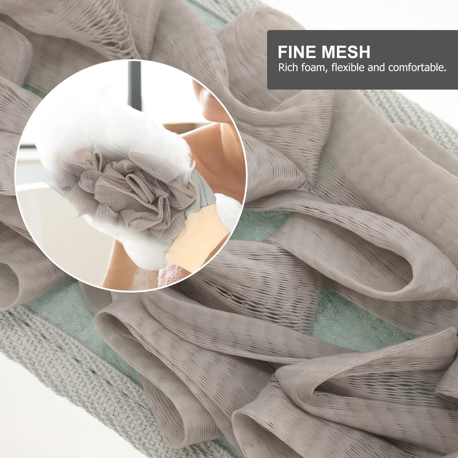 

2 Pcs Rayon Sling Towel Bathing Gloves 2 in 1 Body Scrubber Exfoliating Supplies For Bath Exfoliating Shower Towels Back