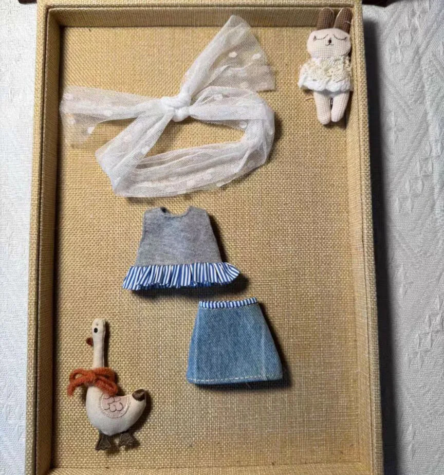 3 قطع سيدة نمط 2025 بليث الربط أعلى + تنورة الدنيم + غطاء الرأس الدانتيل (يصلح لولو، yymy24، Ob22، 24، 26، زون، جيني) #5