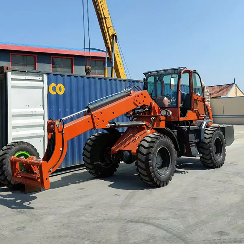 New Loader Retractable Arm Cheap Loaders Quick Changer Forklift Attachment Mini Wheel Loader With Attachments