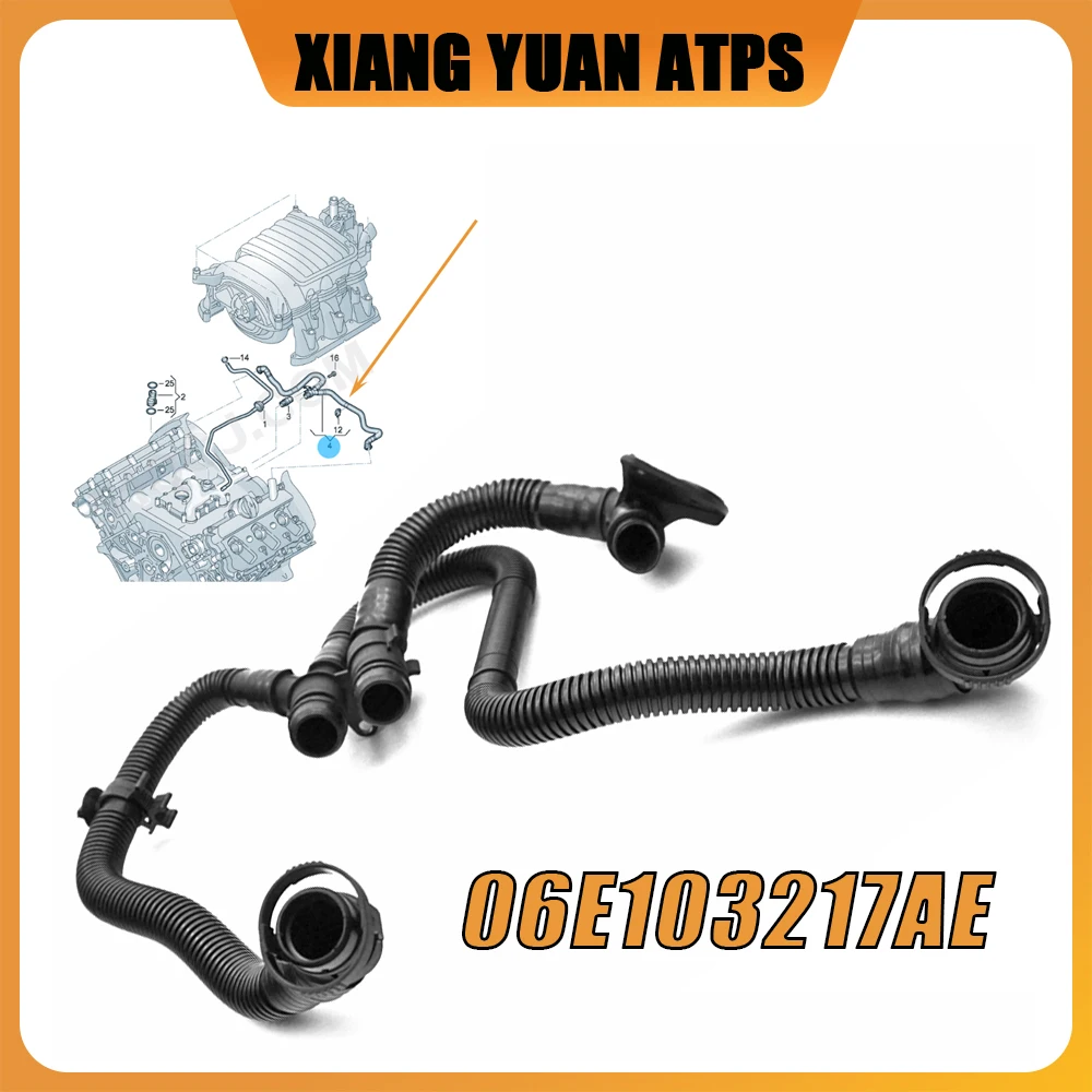 

06E103217AE Engine Crankcase Ventilation Hose For Audi A7 Sportback 2.8 2010-2015 A8L D4 2.5 FSI 2012-2016