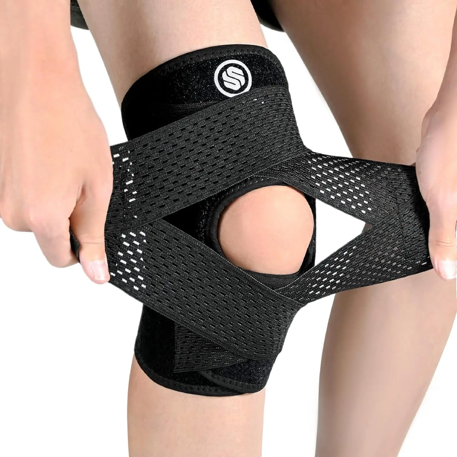 Adjustable Knee Brace with Stabilizers for Pain Relief