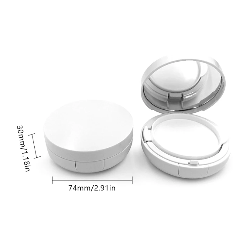 Contenitore per trucco cosmetico portatile con cuscino d'aria vuoto da 15 g/0,5 once con specchio in spugna per polvere per fondotinta in crema BB