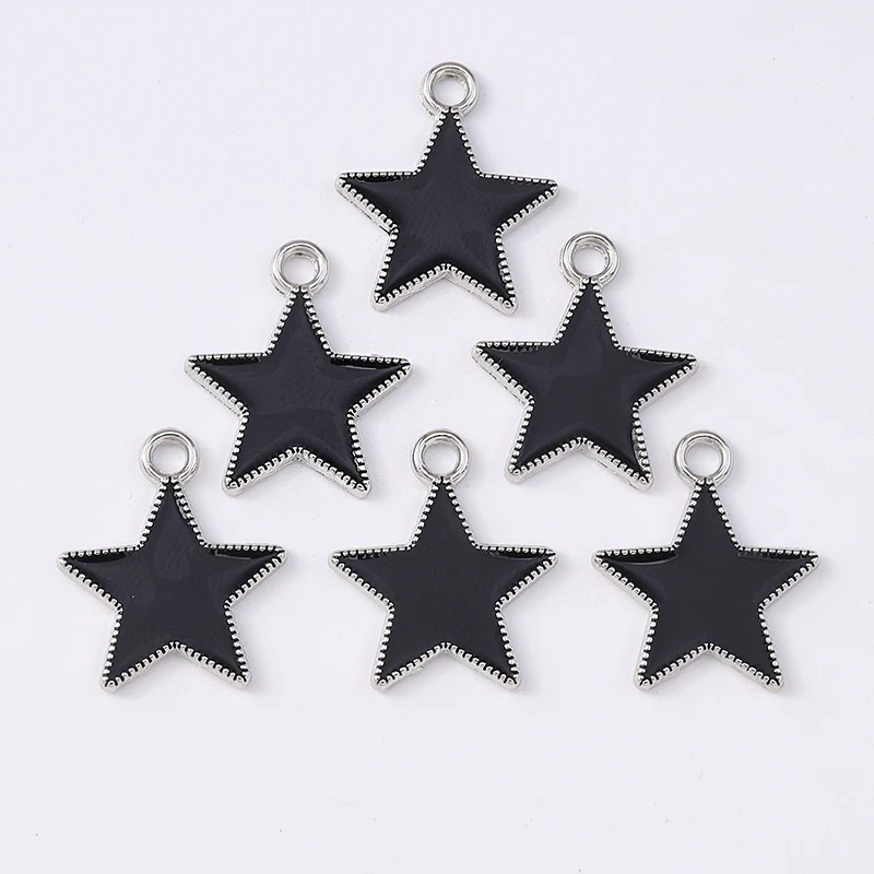 Duarte 20 Teile/los Nette Emaille Stern Charms Anhänger für Schmuck Machen Ohrringe Halsketten Armbänder Zubehör DIY Handwerk Liefert – Detail 5