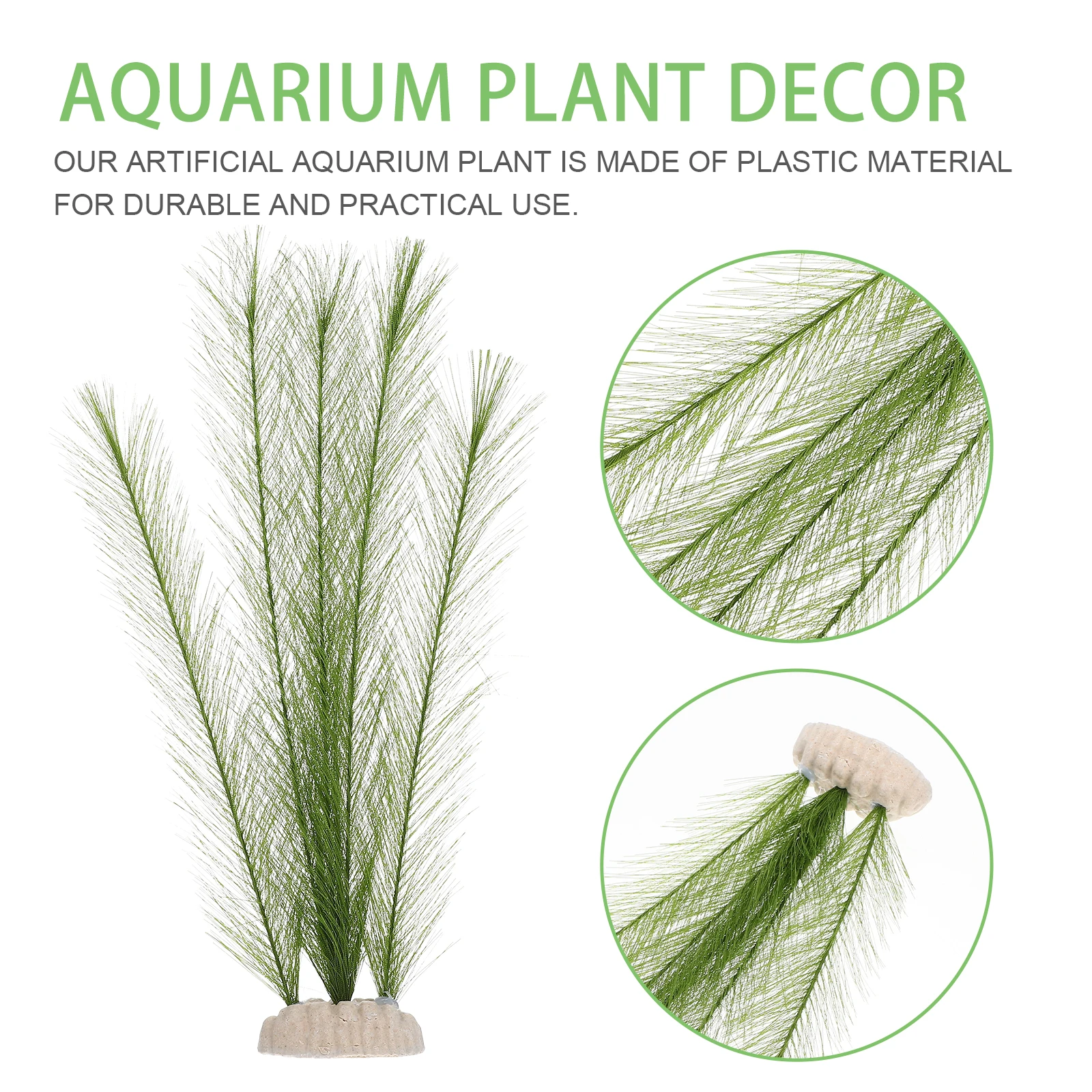

2pcs Fake Plastic Aquarium Scene Decoration Lifelike Water Decorative Fish Tank Home Office Decoration Fish Tank Artificial