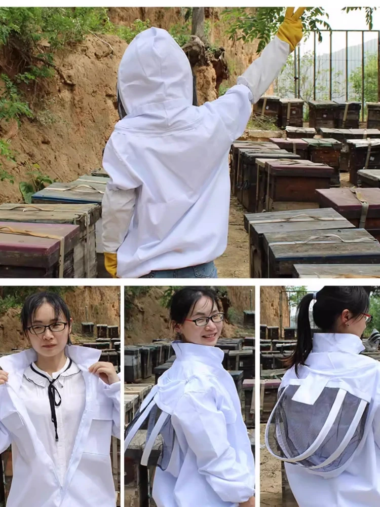 Beekeeping Body Protective Jackets Professional White Beekeeping Jacket Beekeeping Suit Bee Suits Outfit Coverall