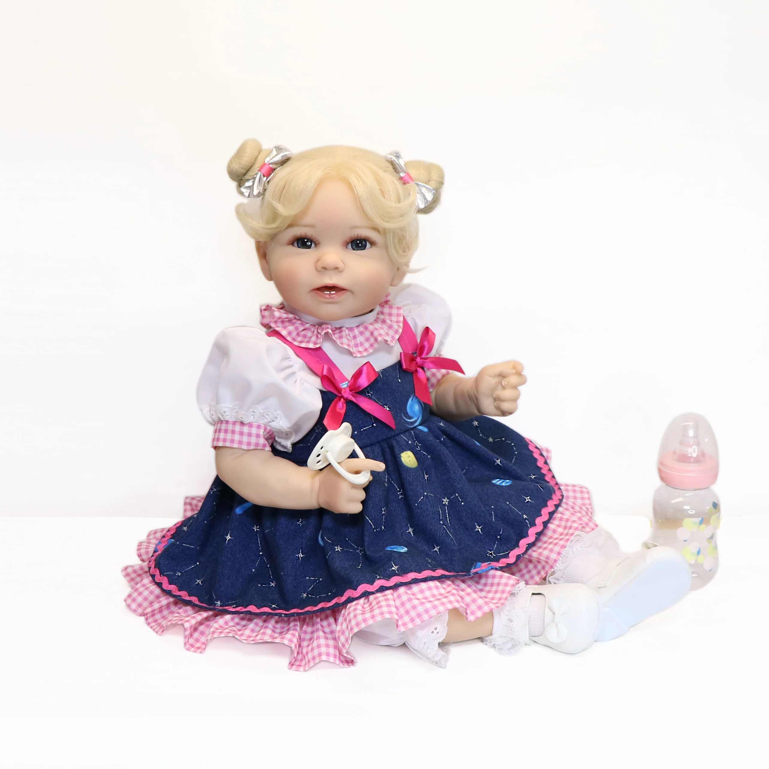 22 inch - Galaxia  Gir-l Reborn Doll Realistic Newborn Baby Dolls with Soft Vinyl arms and Legs and 3D Painted Skin