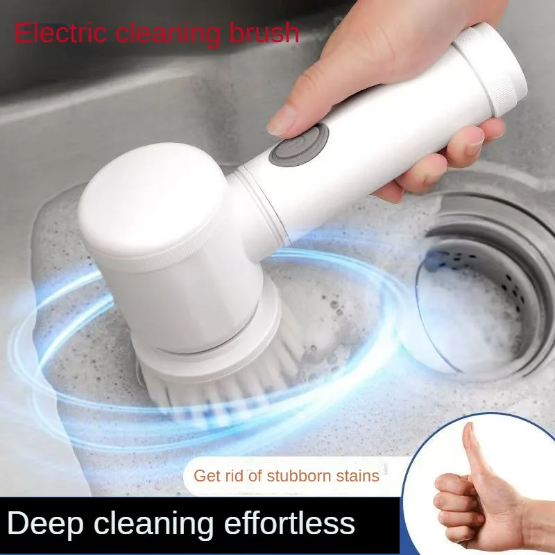 Multi functional wireless electric cleaning brush, kitchen dishwashing brush, bathroom sink tile, rechargeable cleaning tool