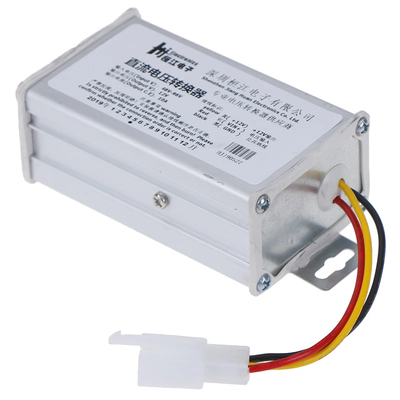 อะแดปเตอร์แปลง DC 48V-96V เป็น12V-10A 120W สำหรับหีบแบตเตอรี่รถยนต์ไฟฟ้า