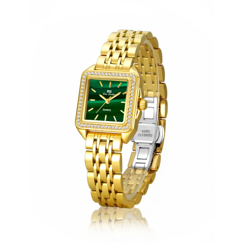 BSZhengxin Hot Sale Factory Direct Sales Foreign Trade Couple Watches Light Luxury Lucky Green Temperament Gold WatchFA1754Steel