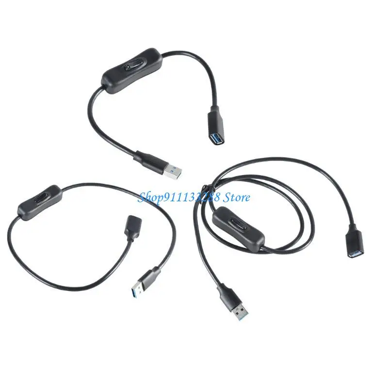 G88D Male to Female Extension Cable Power Wire Straight Head USB3.0 Extender Cable Cord with Power Button 30cm/60cm/100cm
