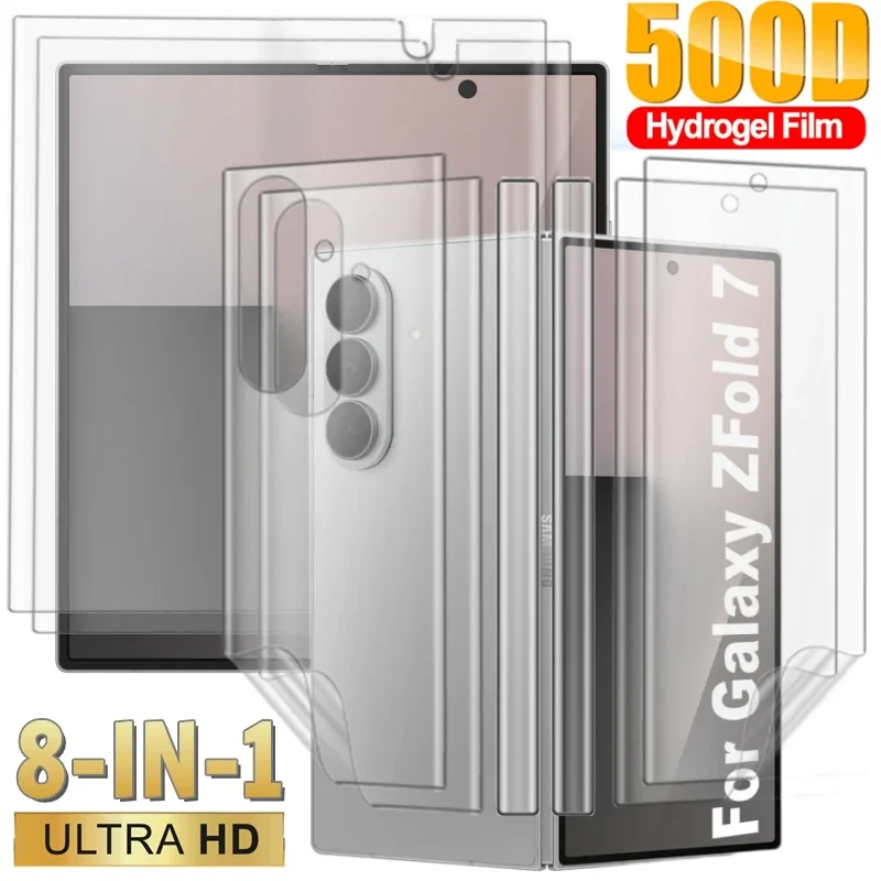 

8in1 Hydrogel Film for Samasung Galaxy Z Fold 7 5G Screen Protector for ZFold 7 ZFold7 Soft Hinge Full Coverage Protective Films