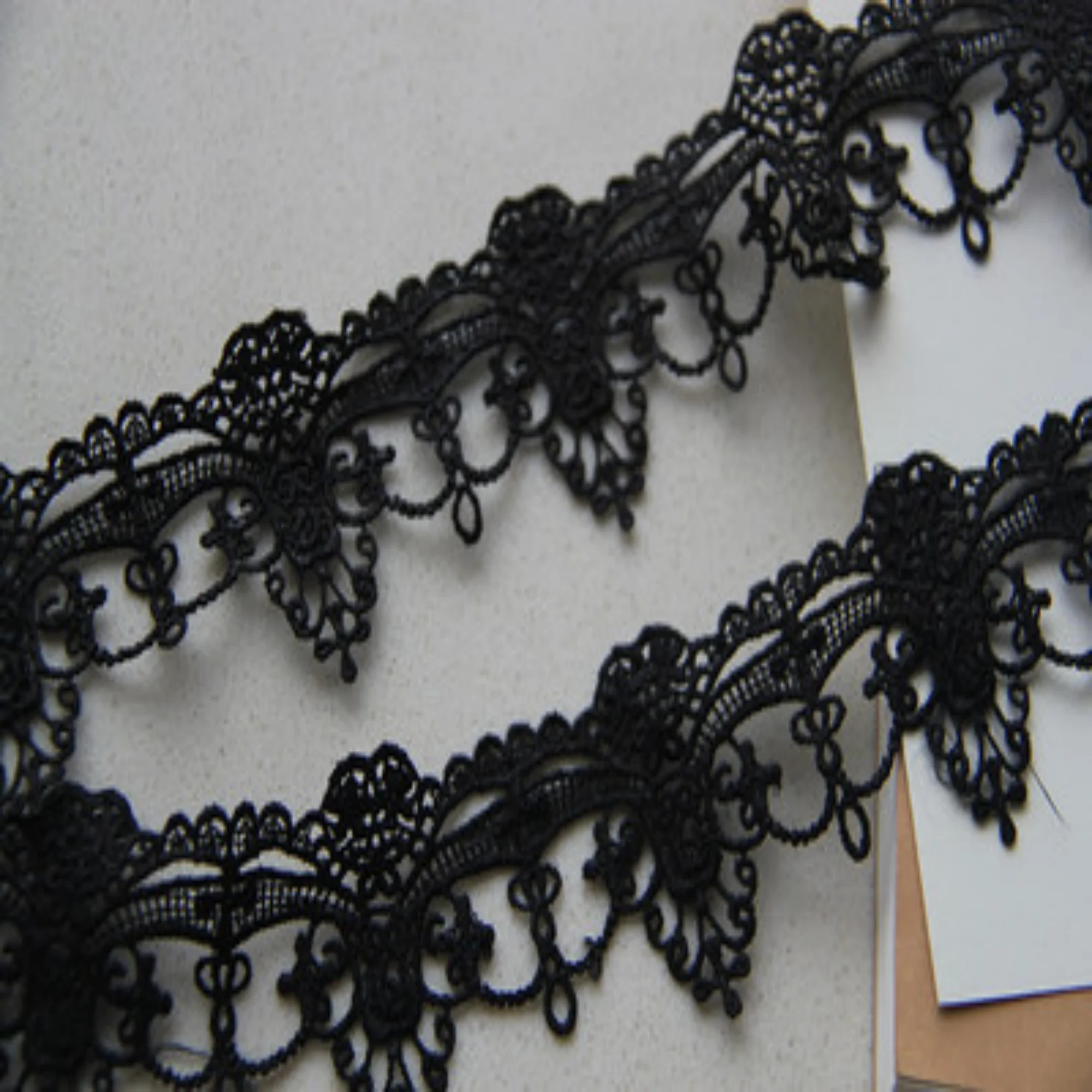 

Width 1.96 inches black lace trim,flowers embroidered lace,floral lace trim for bridal veil,lace for DIY dress