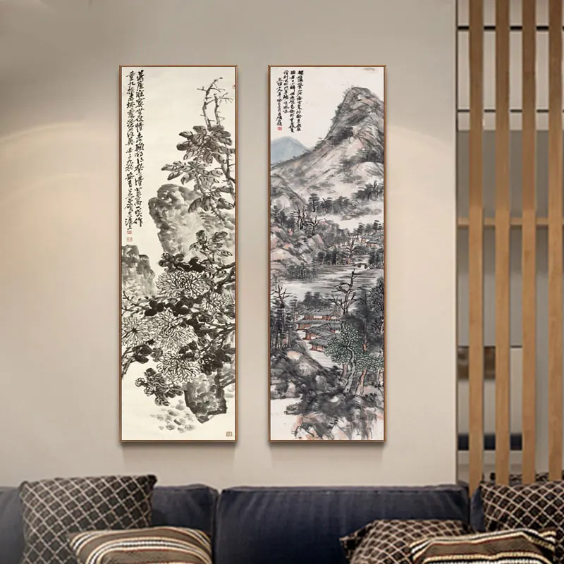 

Traditional Chinese Canvas Art Painting Landscape Flower Posters And Prints Wall Picture for Living Room Bedroom Home Decoration