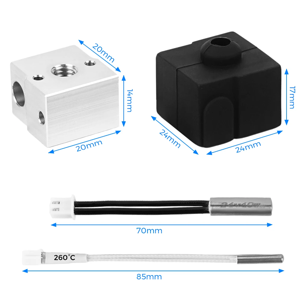 Hotend Kit Für Ender 3 V3 SE Titan Legierung Throat Bimetall Heatbreak 24 V 40 W J-kopf druckkopf Für Ender-3 V3 SE 3D Drucker Teil – Detail 8