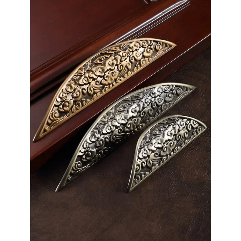 NewChinese Style Cabinet Door Handle Paired with Antique Bronze Clothing Cabinet Door Handle Drawer Chinese Style Cabinet Handle